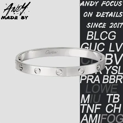 💰(€46=380CNY)C* Wide Diamond Free Bracelet in White Gold [V Gold Version] Item ID:50006393