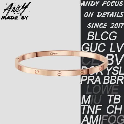 💰(€46=380CNY)C*Narrow Edition Diamond Free Bracelet Rose Gold [V Gold Version] Item ID:50006239