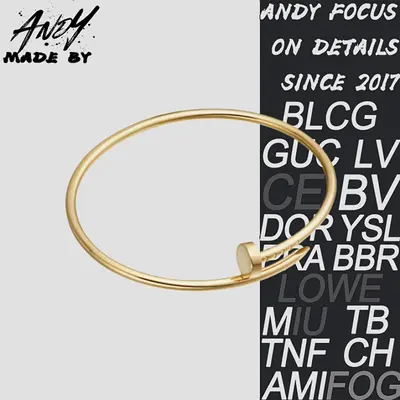 💰(€35=290CNY)C*Fine Edition Diamond free Nail Bracelet Gold [V Gold Version] Item ID:50001654