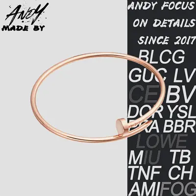 💰(€35=290CNY)C*Fine Edition Diamond free Nail Bracelet Rose Gold Item ID:50001654