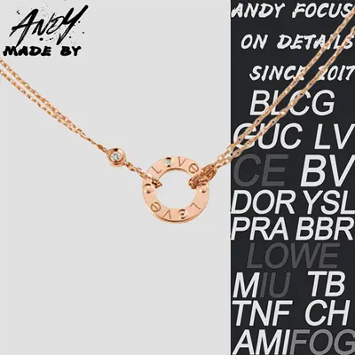💰(€32=260CNY)C*Love series pancake necklace in rose gold color Item ID:50000566