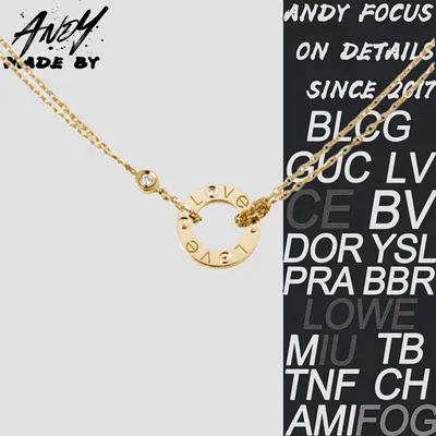 💰(€32=260CNY)C*Love series small pancake necklace in gold color Item ID:50000566