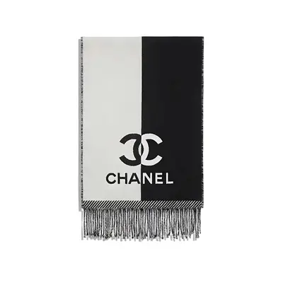💰(€49=400CNY)Cha*nel black and white scarf Item ID:60000105