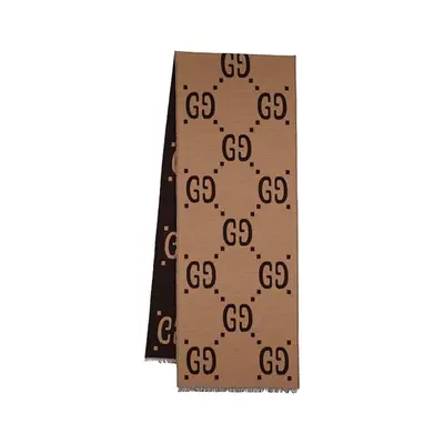 💰(€38=310CNY)GUCC-I Cashmere Scarf Brown/Beige Item ID:60002287
