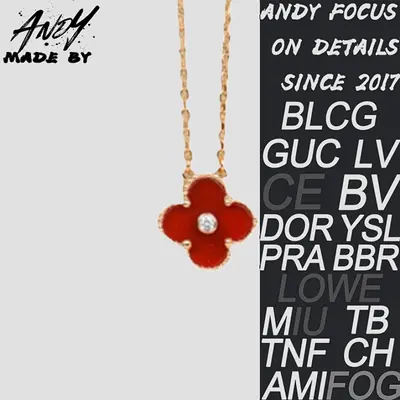💰(€31=250CNY)VCA Classic Single Flower Clover Diamond Set Necklace Rose Gold Item ID:50002556