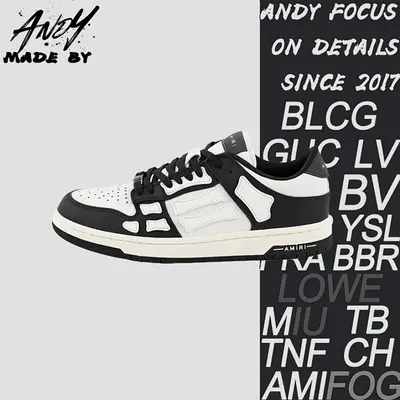 💰(€58=480CNY)A*MIRI skeleton board shoes Black and white black belt Item ID ：30001130