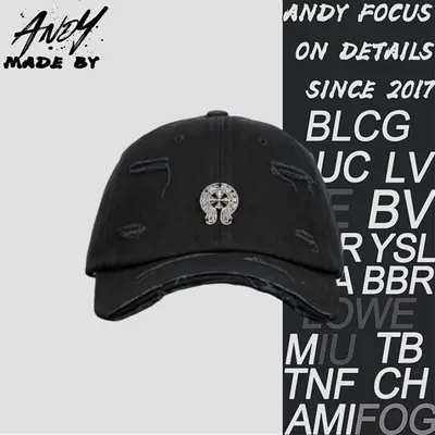 💰(€22=180CNY)C*hrome Heart speaked cap black Item ID ：60006626