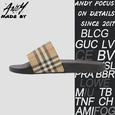 💰(€29=220CNY)B*urberry D3 classic plaid slippers Item ID ：30003783