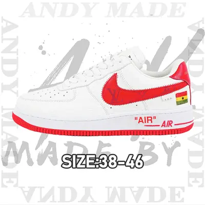 💰(€64=530CNY)L*V x N*ike Air Force1Low Air Force Heavy Joint White and Red Hook Item ID:30008131