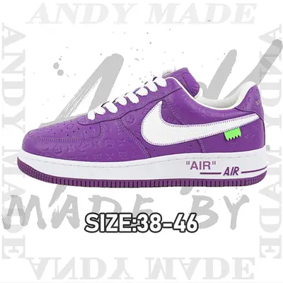 💰(€64=530CNY)L*V x N*ike Air Force1Low Air Force Heavy Joint Brand print purple Item ID:30009068