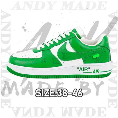 💰(€64=530CNY)L*V x N*ike Air Force1Low Air Force Heavy Joint Brand White green Item ID:30000254