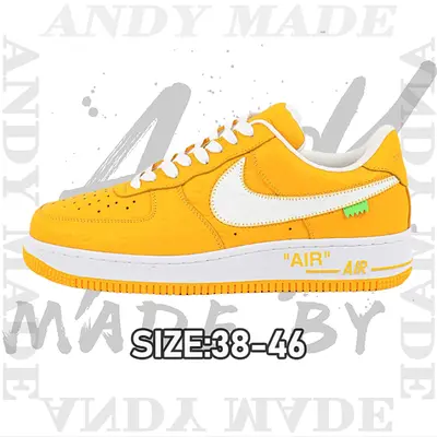 💰(€64=530CNY)L*V x N*ike Air Force1Low Air Force Heavy Joint Brand printed yellow Item ID:30009279