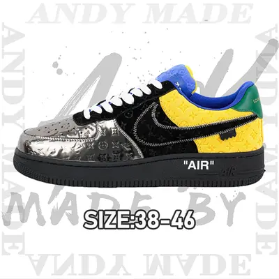 💰(€64=530CNY)L*V x N*ike Air Force1Low Air Force Heavy Joint Brand Gold gun silver Item ID:30009433