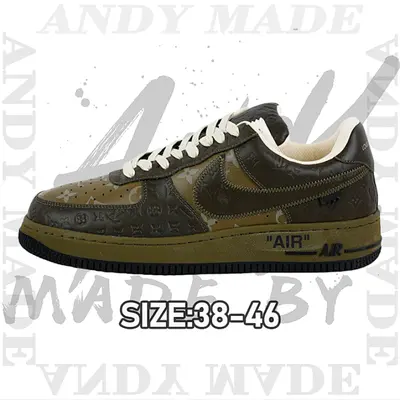 💰(€64=530CNY)L*V x Nike Air Force1Low Air Force Heavy Joint Brand Dark Green Item ID:30002465
