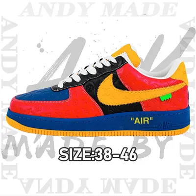 💰(€64=530CNY)L*VxNike AirForce1LowAirForce Heavy Joint Brand Red,blueandblack ItemID:30007758