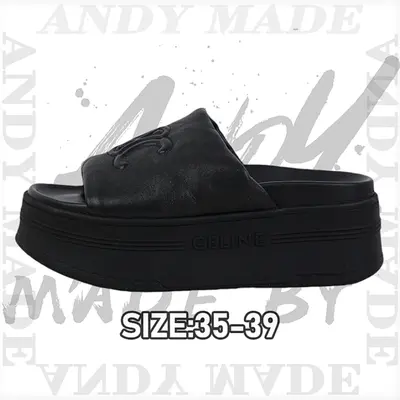 💰(€36=300CNY)C**LINE latest thick-soled slippers black Item ID:30002940