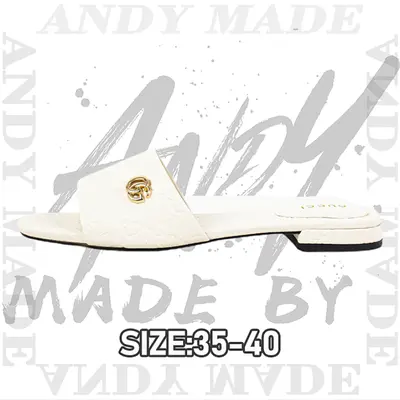 💰(€27=220CNY) Double G Women's Slippers White Item ID:30005185