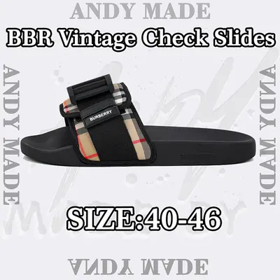 💰(€40=330CNY)BBR Vintage Check Slides Item ID ：30002286