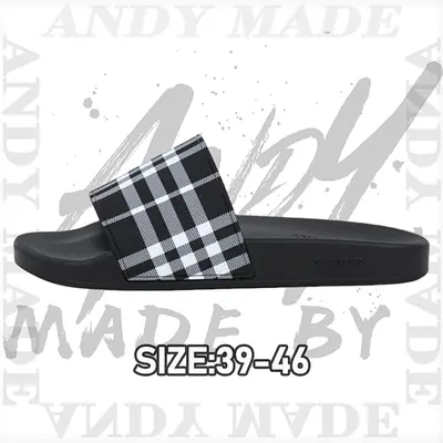 💰(220CNY)BBR vintage check flip flops black Item ID:30004919