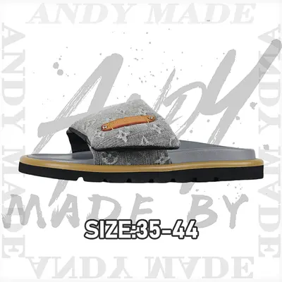 💰(€30=250CNY)L*V couple thick-soled Velcro slippers Item ID:30008078