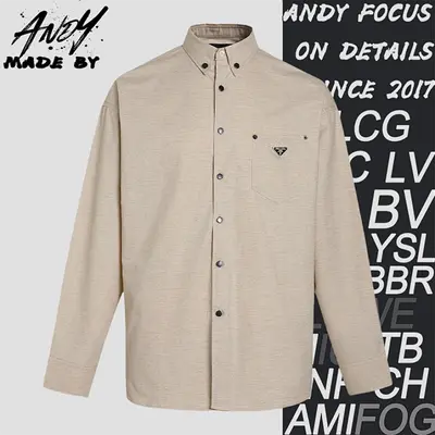 💰(€34=280CNY)Solid Color Single-Breasted Logo Long Sleeve Shirt Item ID:10004941