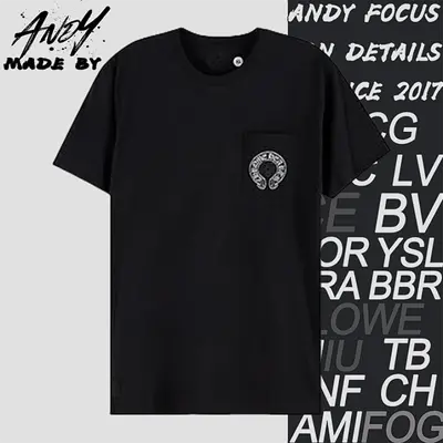 💰(€24=200CNY）Chrom Hear Horseshoe Print Short Sleeve Item ID:10001419