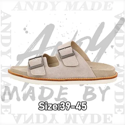 💰(€35=290CNY）B*C Suede Anti-Slip Flip Flops Light Brown Item ID:30007289