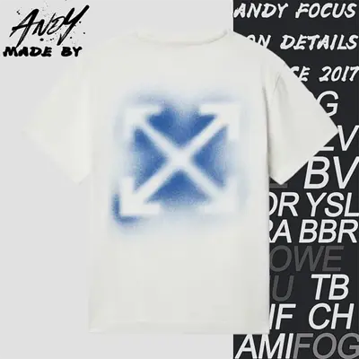 💰(€23=190CNY)O*FF inkjet arrow print short sleeves- Item ID:10002956