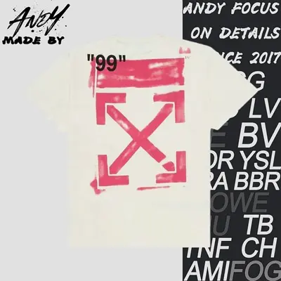 💰(€23=190CNY)O*FF 99 pink arrow print short sleeves Item ID:10004306