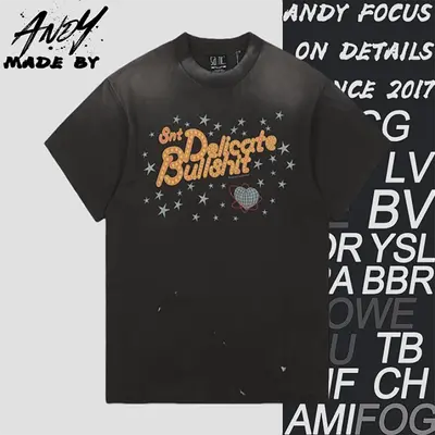 💰(€27=220CNY)Star slogan printed short-sleeved shirt Item ID:10008623