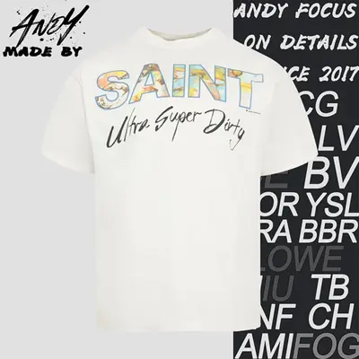 💰(€24=200CNY)S*M oil painting SAINT letter print short sleeves Item ID:10000441