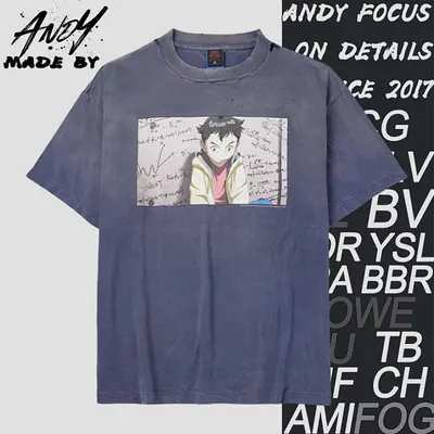 💰(€27=220CNY)S*M God's Punishment distressed ripped printed short-sleeved shirt Item ID:10002575