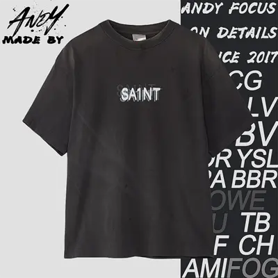 💰(€26=210CNY)S*M Phantom Saint Letter Printed Short Sleeves Item ID:10003700