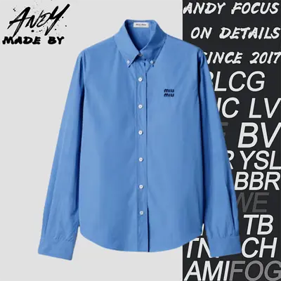 💰(€39=320CNY)miu Klein blue embroidered shirt Item ID:10008111