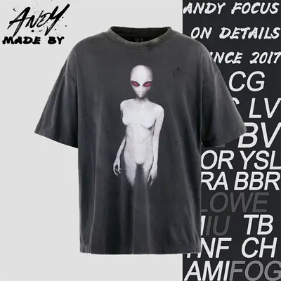 💰(€27=220CNY)S*M Red eye alien print short sleeves Item ID:10003889