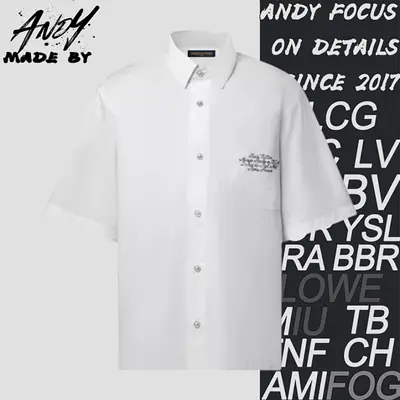 💰(€33=270CNY)L*V Cherry Blossom Train Embroidered Short-Sleeved Shirt Item ID:10005209