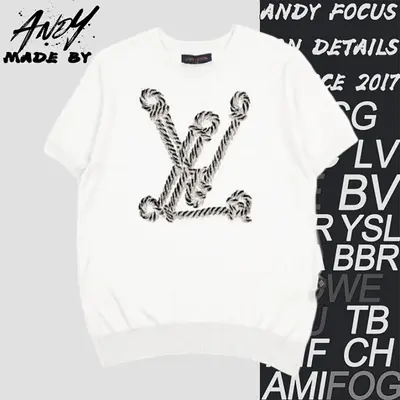 💰(€29=240CNY)L*V Rope monogram letter jacquard short-sleeved shirt Item ID:10006814