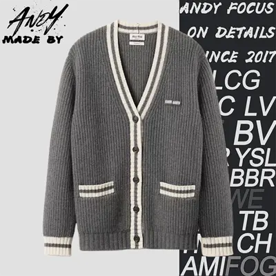 💰(€41=340CNY)Miu small label gray and white placket cardigan jacket Item ID:10008847