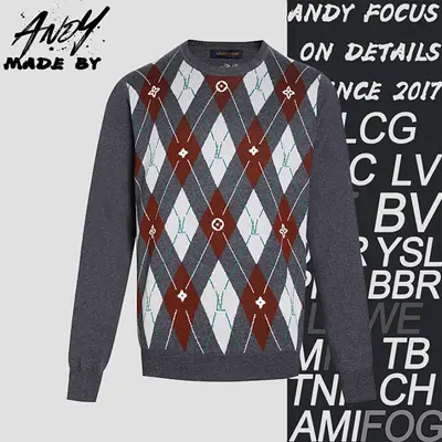 💰(€32=260CNY)Diamond jacquard wool crew neck sweater Item ID:10007615-Z