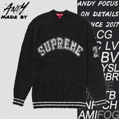 💰(€39=320CNY)Curved letter plush crew neck sweater Item ID:10004505