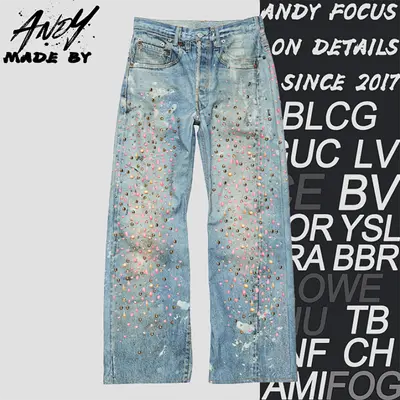 💰(€46=380CNY) Minami-Aoyama limited edition 3D rivet denim trousers Item ID:20005617