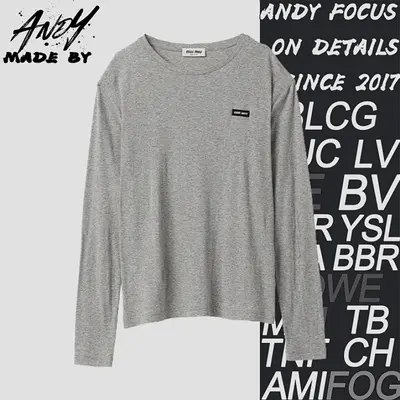 💰(€31=260CNY)Gray long-sleeved T-shirt with a chin Item ID:10003336