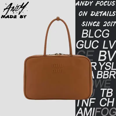 💰(€158=1300CNY)Miumiu full leather zippered handbag brown Item ID:40001736