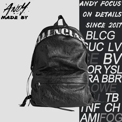 💰(€103=850CNY) Paris family new letter logo waxed leather school bag backpack Item ID:40003829