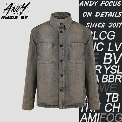 💰(€46=380CNY) Lapel single-breasted over-dyed denim jacket Item ID:10004991-Z