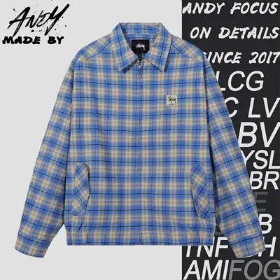 💰(€39=320CNY) Blue plaid jacket with small logo Item ID:10000688