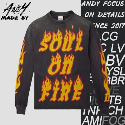 💰(€34=280CNY)S*M Flame large letter print long sleeves Item ID:10009664