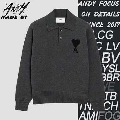 💰(€39=320CNY)Heart Polo Sweater Item ID:10007113
