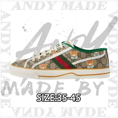 💰(€52=430CNY) Tennis 1977 Print Sneaker Gu*cci canvas shoes series full gif Item ID:300004679