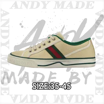 💰(€52=430CNY) Tennis 1977 Print Sneaker Gu*cci canvas shoes series full gif Item ID:300006640